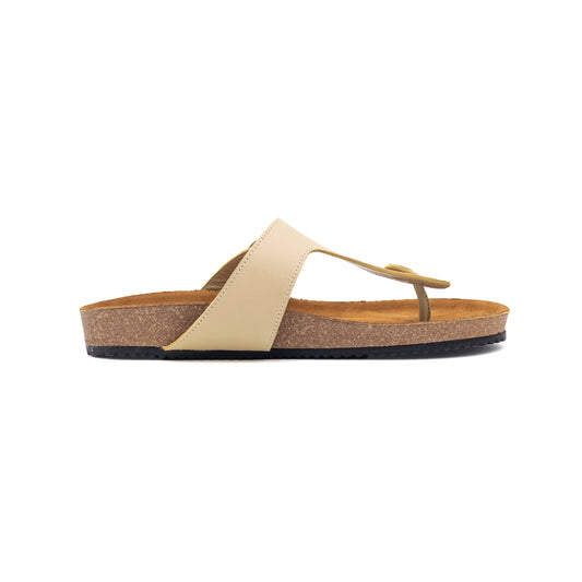 Vertical-Toe Slipper - Beige