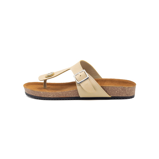 Vertical-Toe Slipper - Beige