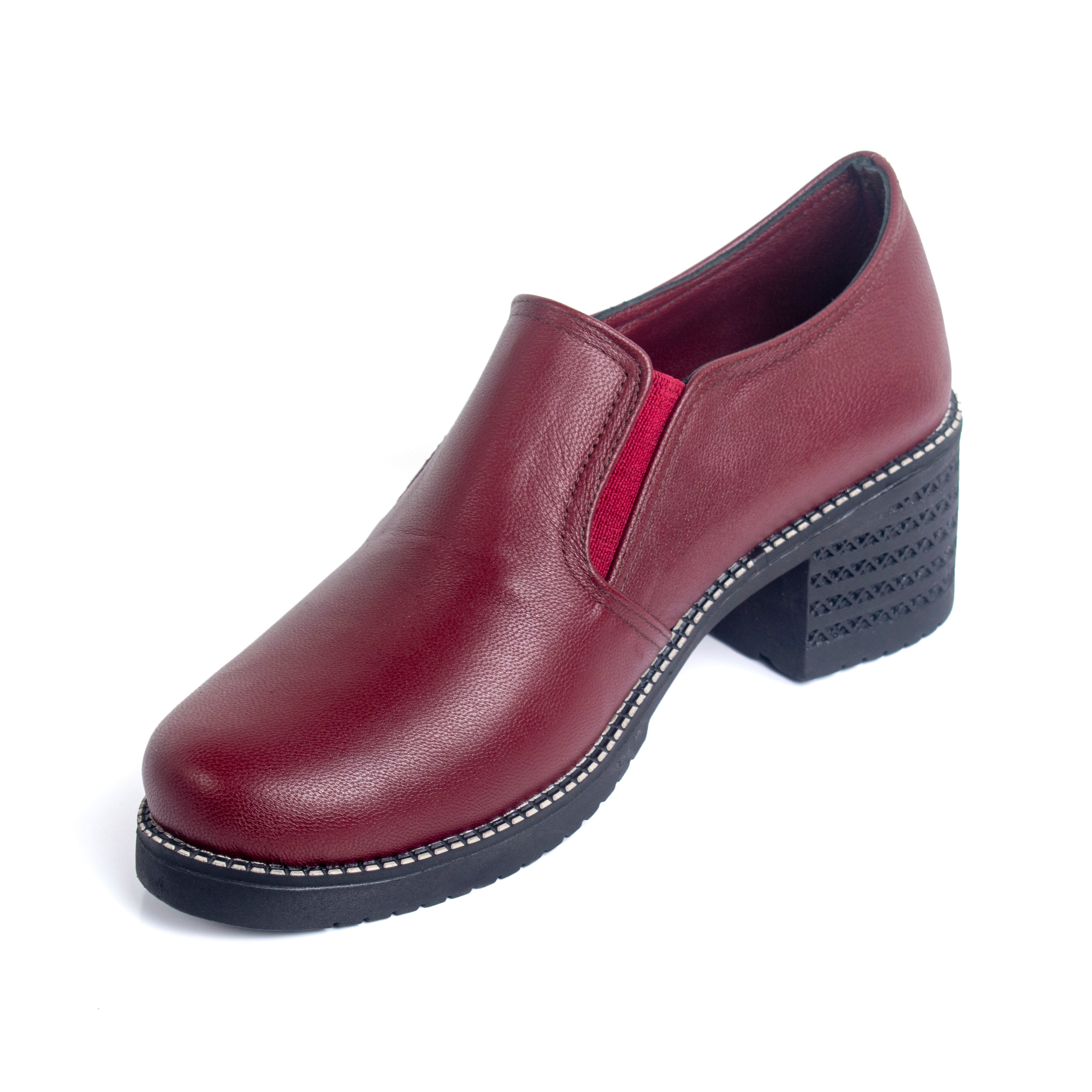 ELASTIC 5-CM Shoe - Marron