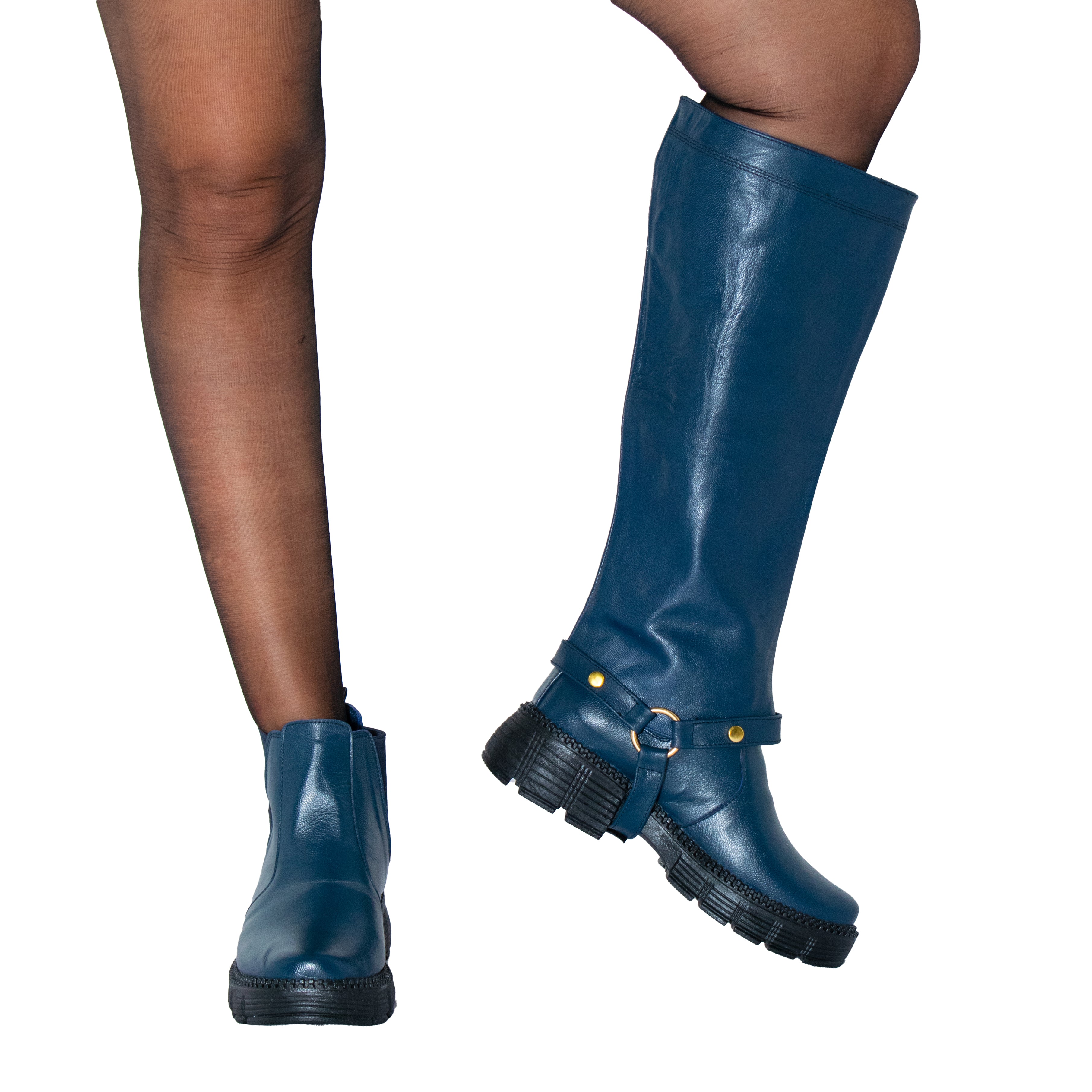 TWO IN ONE Boots - Dark Blue