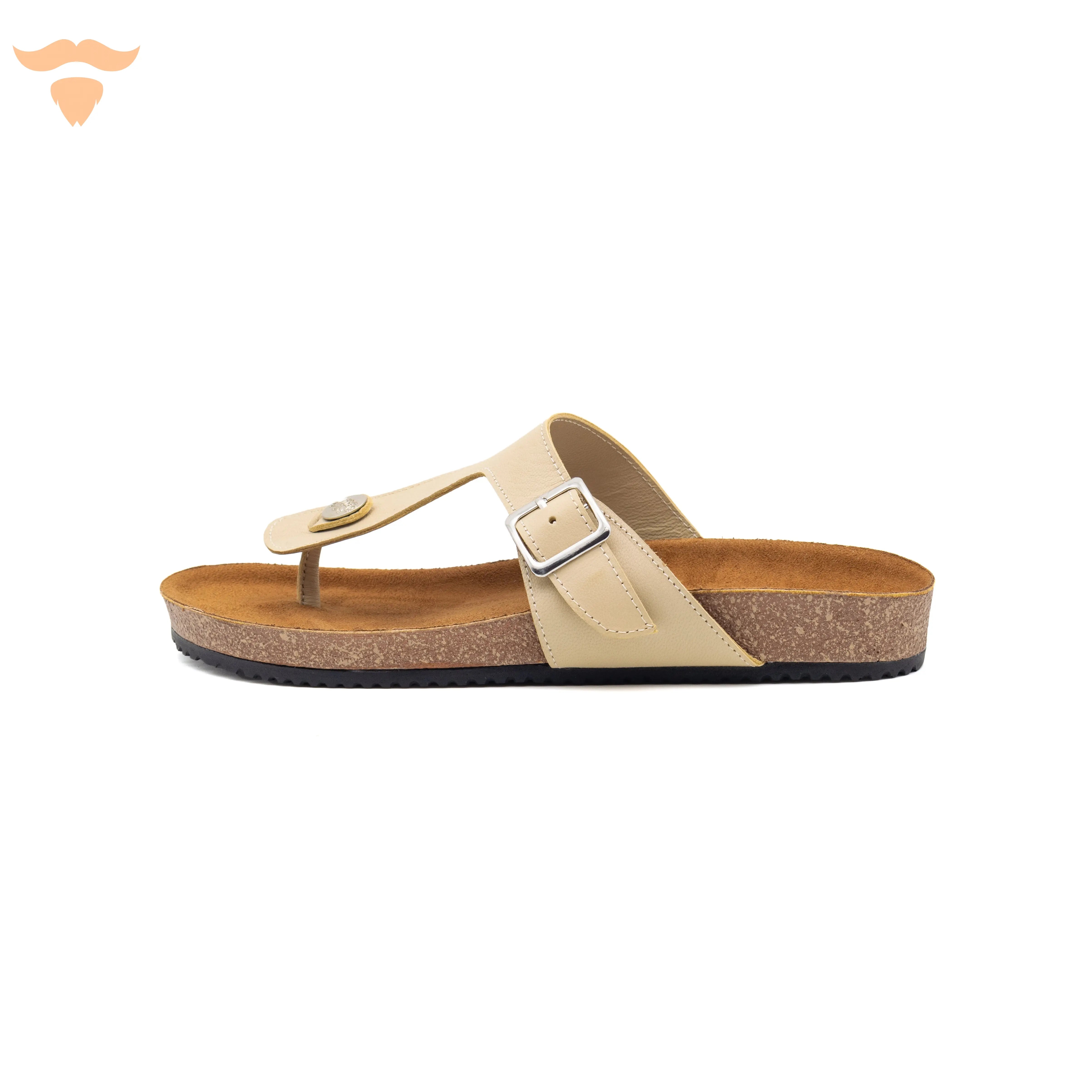 Vertical-Toe Slipper - Beige