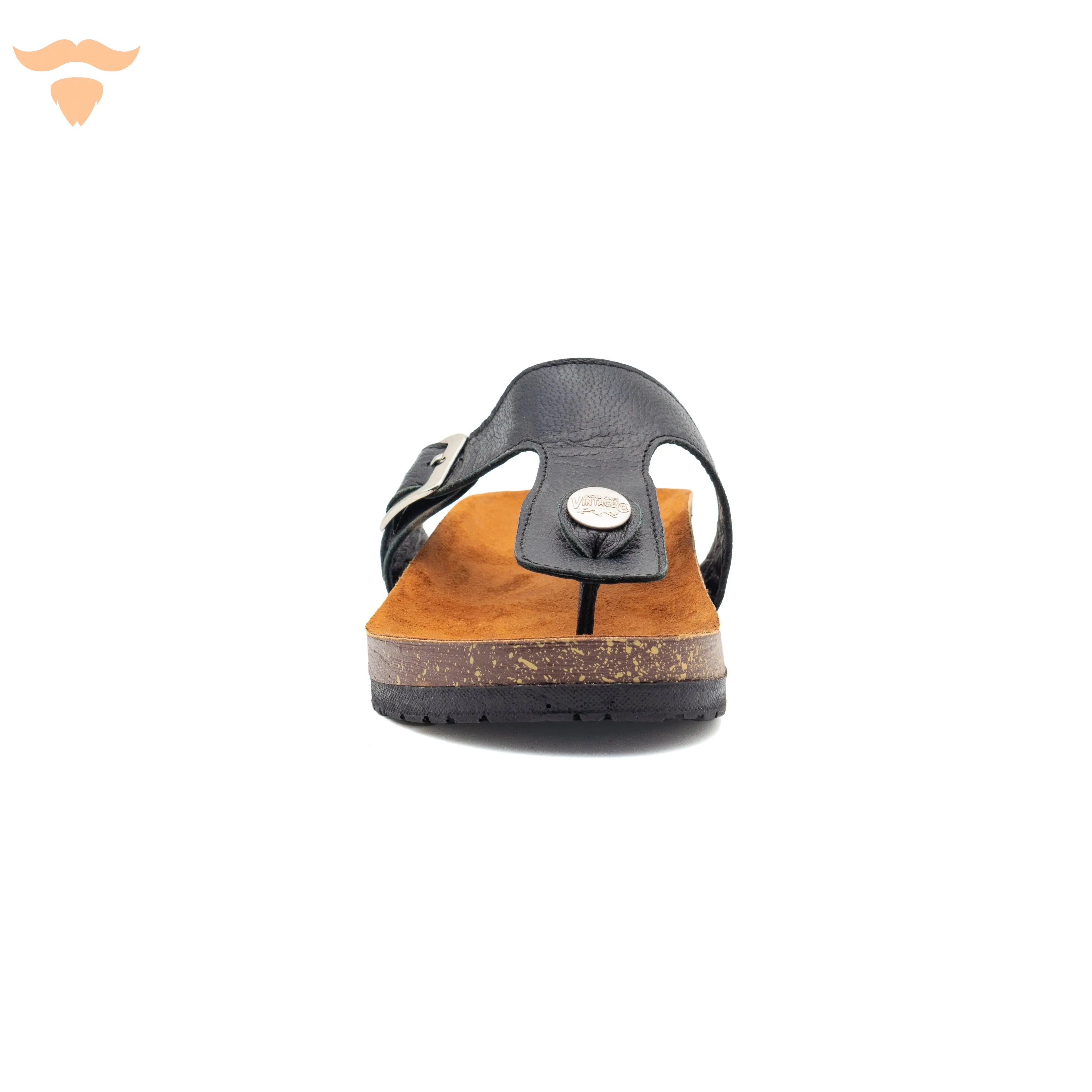 Vertical-Toe Slipper - Black UNCLE